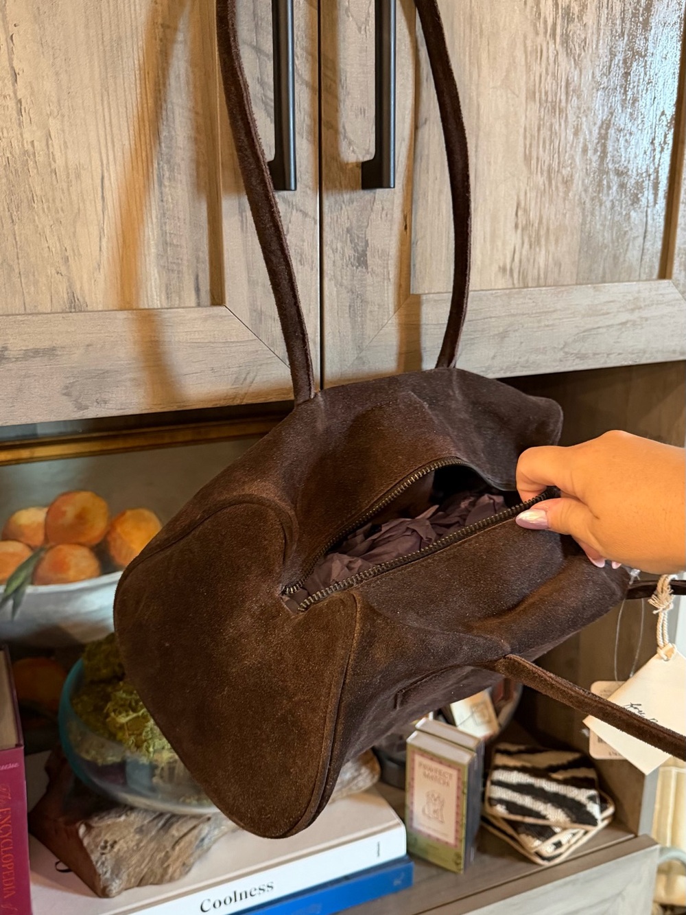 Free People Brown Suede Shoulder Bag - Picture 4 of 5